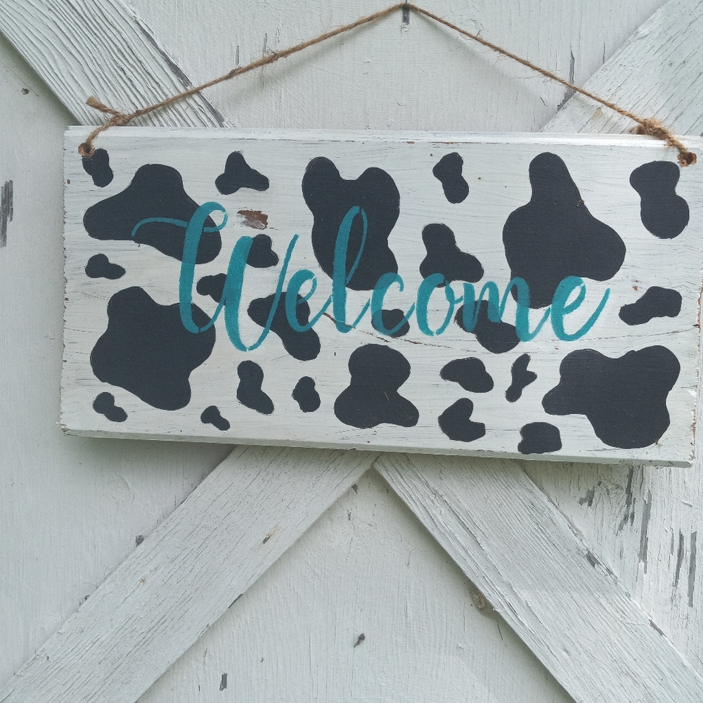 Hand painted wood sign